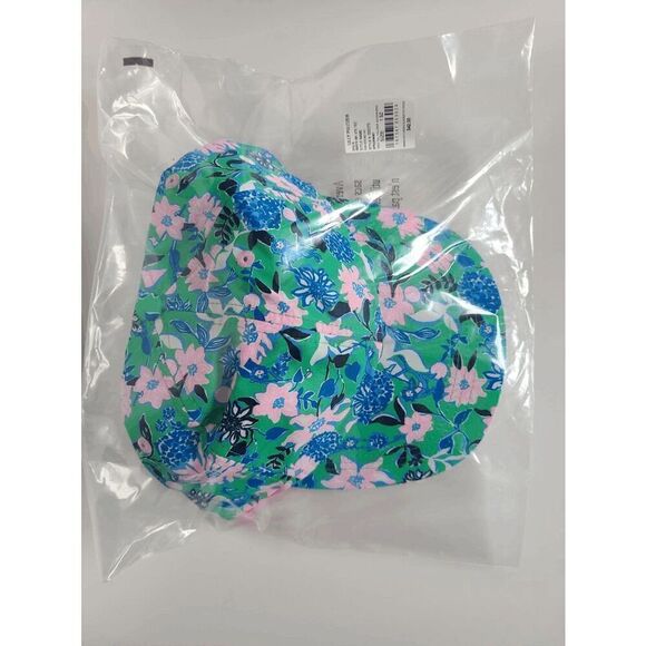 ☀🌴🏌 NWT LILLY PULITZER Women’s Run Around Hat Floral Print Spearmint Golf - Picture 8 of 12